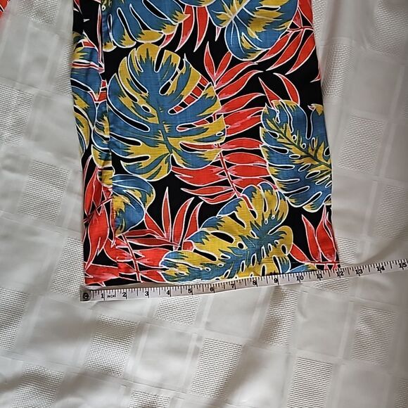 OXXO Women's Tropical Bell- Bottoms Jumpsuit Size Small Red/Blue - Picture 8 of 16